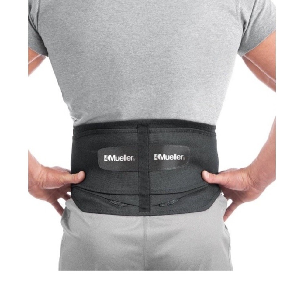 Mueller 64179‎ Lumbar Back Brace (Black) One Size Fits All
